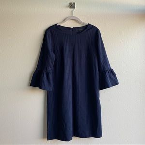 Banana Republic Bell Sleeve Navy Blue Shift Dress Sz. Small